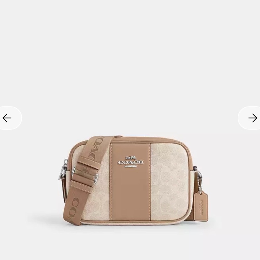 Coach Brown and Cream Men's Messenger Bag